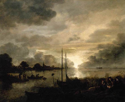 Aert van der Neer: Landschap bij maanlicht